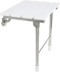 Folding Shower Seat Wall Mounted Bathroom Bathtub Safety Stool Chair, Solid Wood by JCWANGDEFU