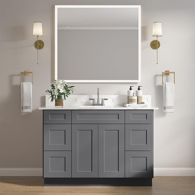 ROOMTEC Bathroom Cabinet, Soft-Close Drawer Slides Morden Bathroom Sink Vanity - Image 2