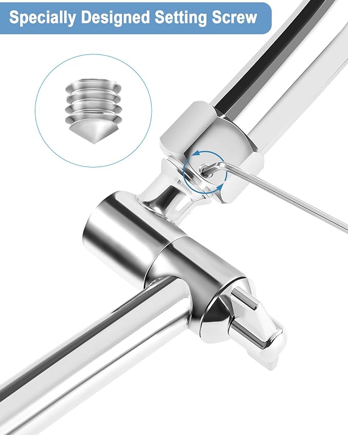 15 Inch Extra Long Adjustable Shower Head Extension Arm - Image 6