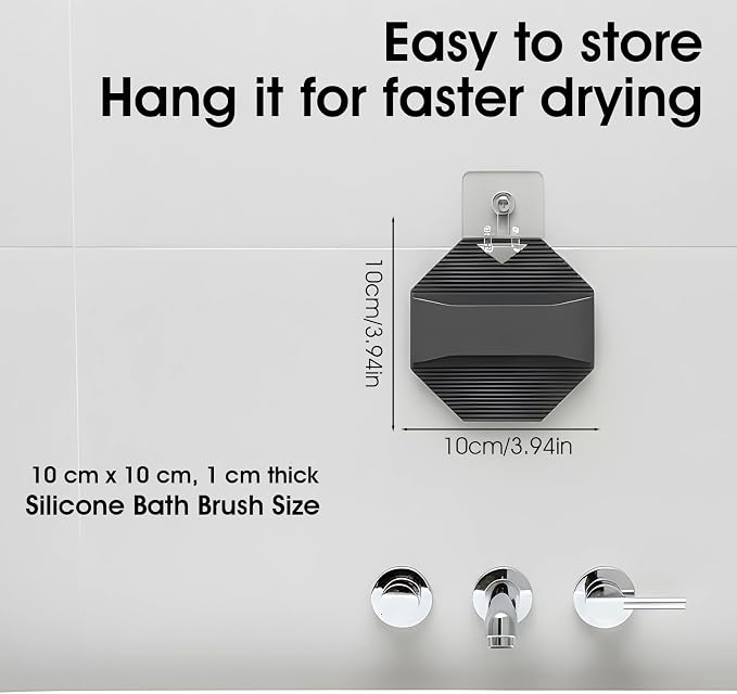 Ouligay 2 Pack Silicone Body Scrubber Exfoliator Shower Brush - Image 2