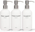 Set of 3 Shampoo and Conditioner Dispenser - 16oz Durable Shower Soap Dispenser by DIDROOM