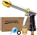 Upgrade Garden Hose Nozzle, 100% Heavy Duty Metal Spray Gun by DGESRUNDA