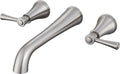 SITGES High Flow Brushed Nickel Wall Mount Bathtub Faucet by SITGES