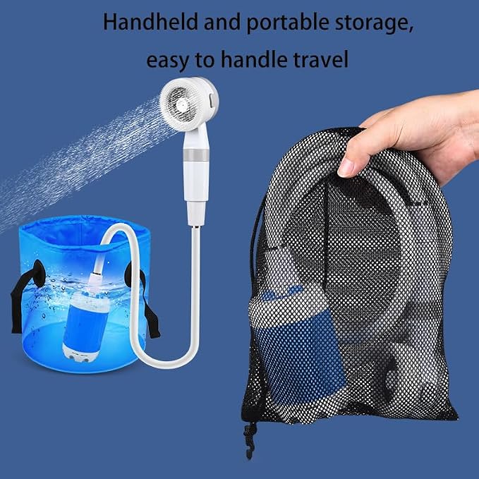 Portable Camping Shower Pump -Rechargeable Outdoor Shower Head Sprayer - Image 5