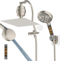 Hibbent All Metal 12'' Filtered Rainfall Shower Head Combo, High Pressure by Hibbent