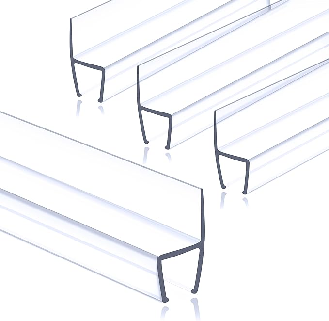 1/4" Frameless Shower Door Seal – H-Type 22.5" Ultra-Clear Bottom & Side Drip by GASHardware
