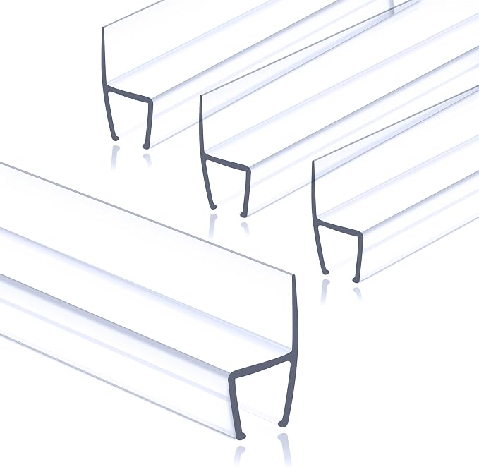 3/8" Frameless Shower Door Seal – H-Type 22.5" Ultra-Clear Bottom & Side Drip by GASHardware