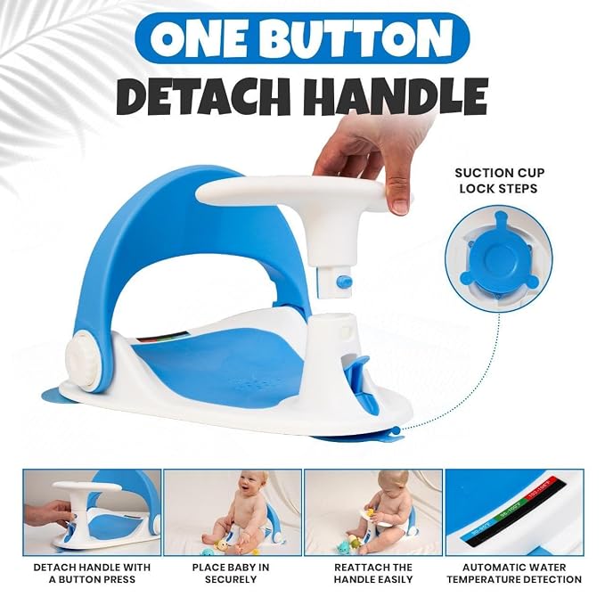 Baby Bath Seat for Babies 6 Months & Up Sitting Up | Non-Slip Bath Seat - Image 4