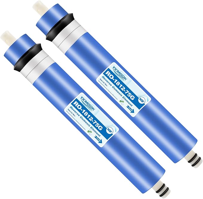 2 Pack 75GPD RO Membrane, 1812-75G Reverse Osmosis Membrane Replacement Water by YKMGON