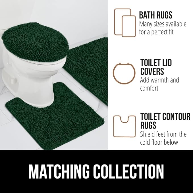 GORILLA GRIP Bath Rug Mat 44x26, Soft Absorbent Chenille, Quick Dry Microfiber - Image 9