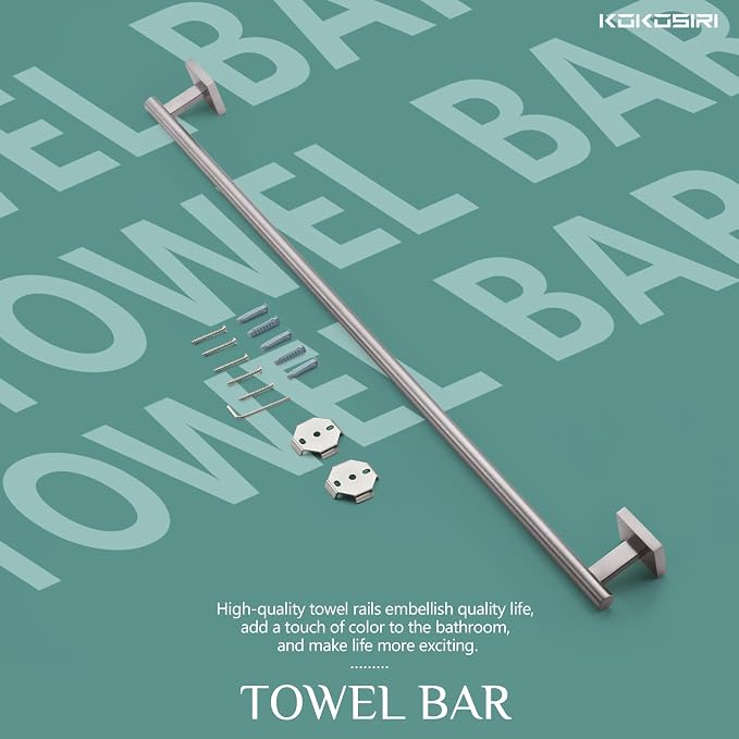 KOKOSIRI Towel Holder Bathroom Accessory Towel Bar - Image 8