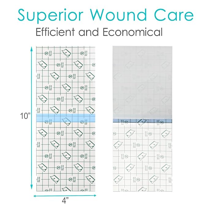 50 Pcs Waterproof Shower Protector | 4x10 Inch Knee Replacement Surgery Bandage - Image 4