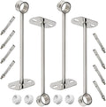 4Pcs ID25 mm, Clothes Rail mounting Bracket, Shower Curtain Closet tie Rod by Ohamtes
