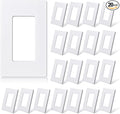 ELEGRP Matte White 1-Gang Screwless Decorative Wall Plates, Standard Size by ELEGRP%7CELEGROUP