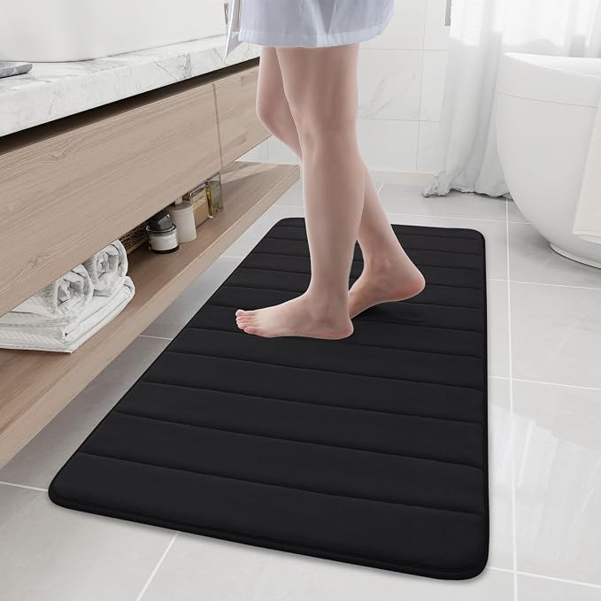 Buganda Memory Foam Bath Mat, Ultra Soft and Non-Slip Bathroom Rugs, Water by Buganda