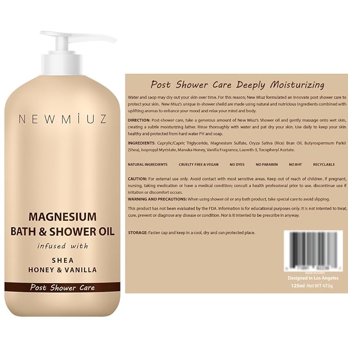 New Miuz Magnesium InShower Body Conditioner Soft Skin Post Shower Care - Image 8