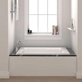 Fine Fixtures Drop In White Soaking Bathtub, Fiberglass Acrylic Material by Fine+Fixtures
