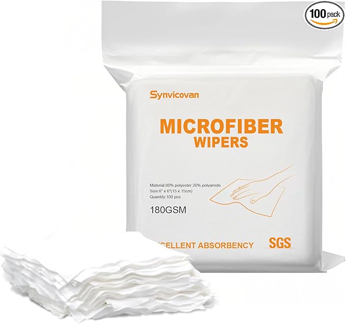 Microfiber Wipes 6"x6" Superfine Lint Free Cloths Cleaning and Drying Cloths by Unknown