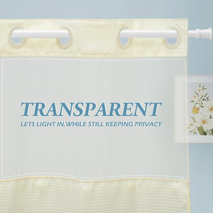 Ivory Long Hotel Shower Curtain - Image 5