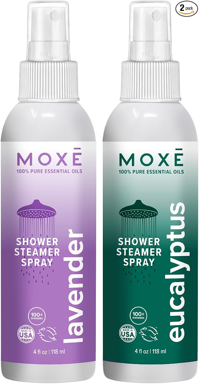 MOXE Shower Mist, Spa Steam Spray, Certified Natural Essential Oils, by MOXE
