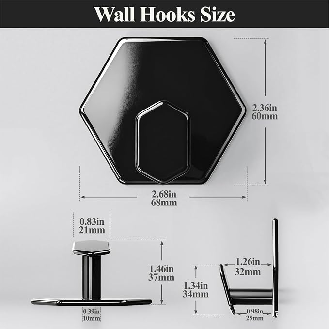 Tindbea Adhesive Towel Hooks Heavy Duty Wall Hooks Waterproof Stainless Steel - Image 3