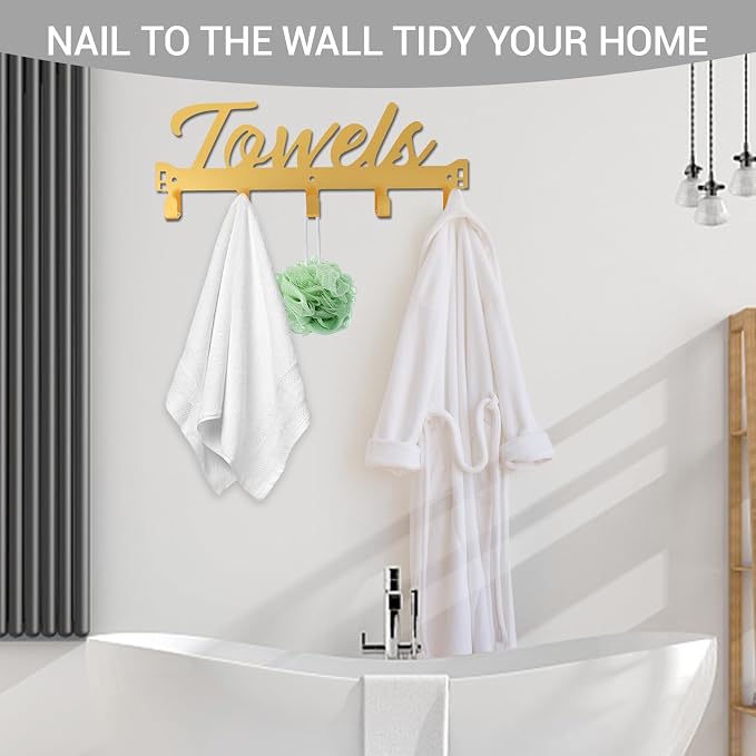 Over The Door Hooks, Towel Rack Towel Hooks - Image 5