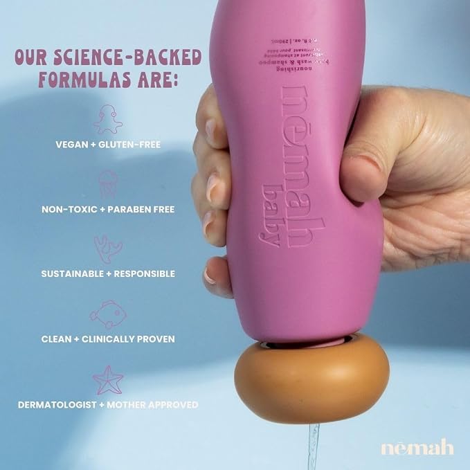 Nemah - 2-in-1 Baby Soap and Shampoo - Tear-Free Baby Body Wash and Shampoo - Image 5