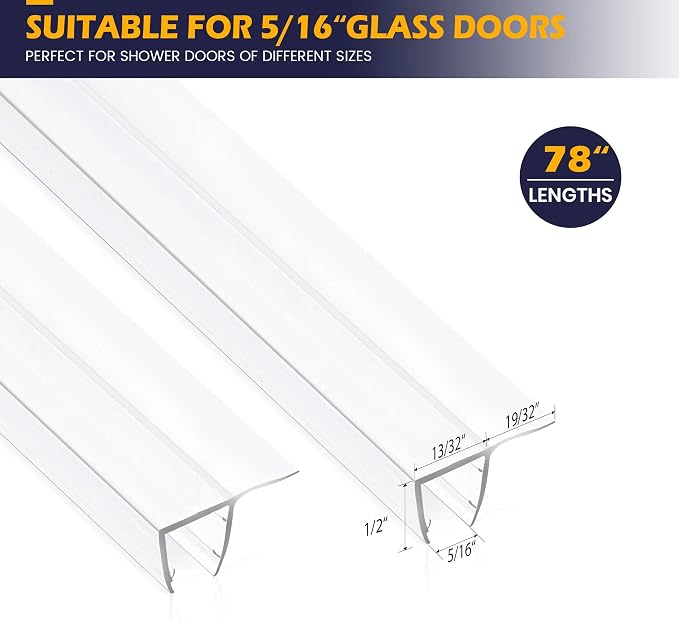 Shower Glass Door Side Seal, to Stop Water Leakage - Image 2