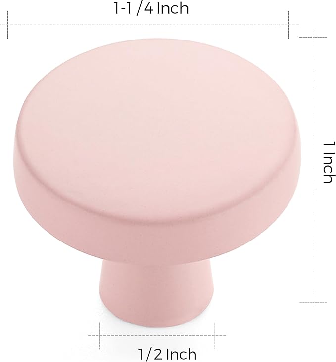 Ravinte 30 Pack Drawer Pulls 1-1/4 Inch Kitchen Cabinet Knobs Solid Round - Image 3