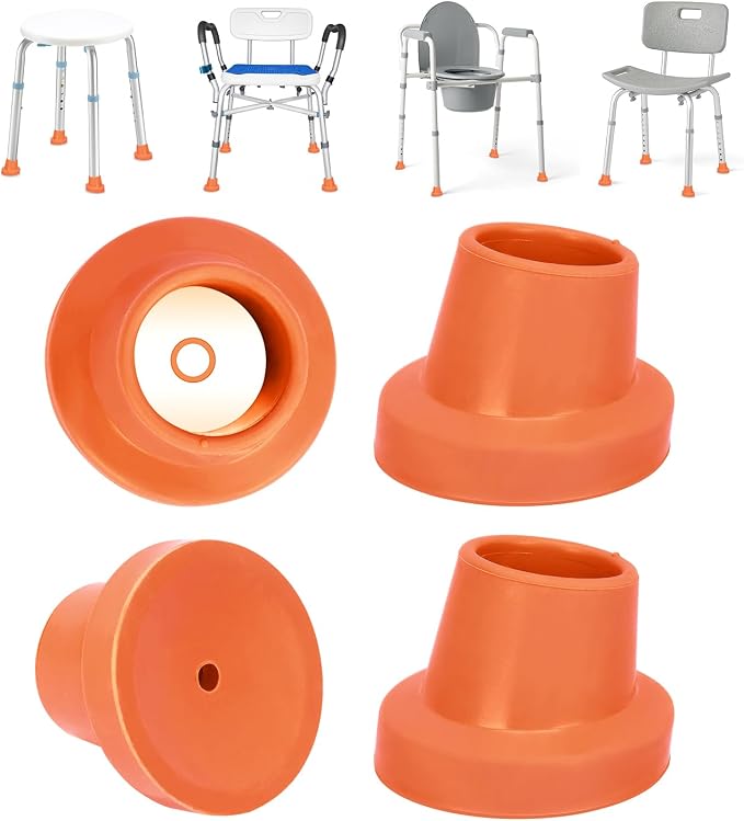 supregear Replacement Feet for Shower Chair Bath Seat, 1-1/8" I.D. Slope Rubber by SupreGear