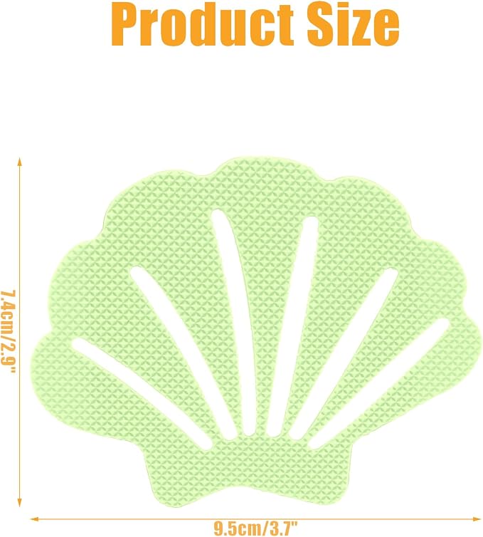 30 Pcs Non Slip Bathtub Stickers Luminous Green Adhesive Decals Sea Shell Shape - Image 6