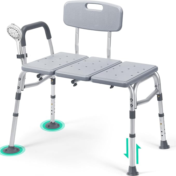TABEKE Tub Transfer Bench for Bathtub, 500lb Shower Chair by TABEKEHealthCare
