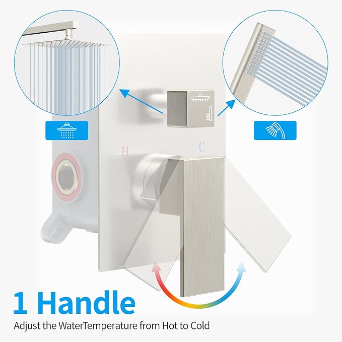 EMBATHER Shower System 12" Shower Faucet Set - Image 3