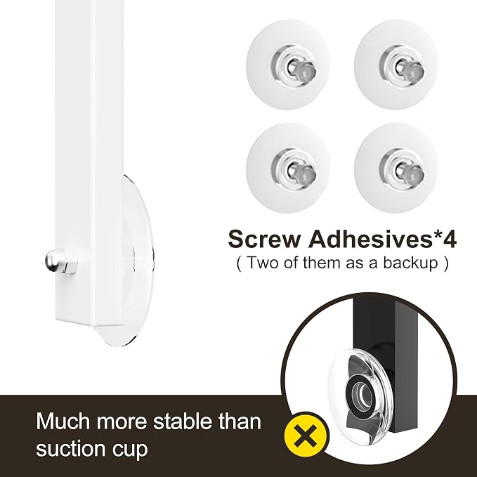 Orimade 4 Tier Adjustable Anti-slip Shower Caddy Over Shower Head, Rustproof - Image 6