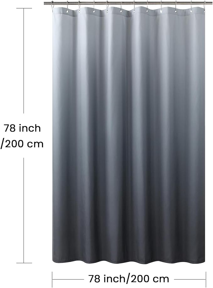 Long Fabric Shower Curtain, Modern Waterproof Bathroom Curtains - Image 6