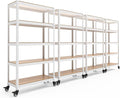 HOMEDANT House 5-Tier Metal Rolling Cart Shelf Rack Casters Heavy Duty by TheBestOrganizingSolution