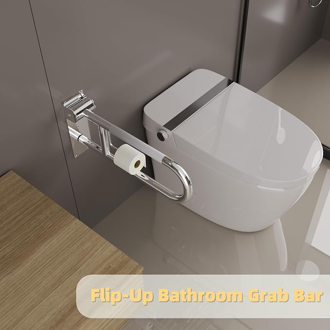 23 Inch Toilet Grab Bar, Flip Up Grab Bar - Image 4