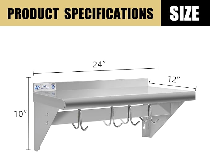 Hally Stainless Steel Shelf - Image 3