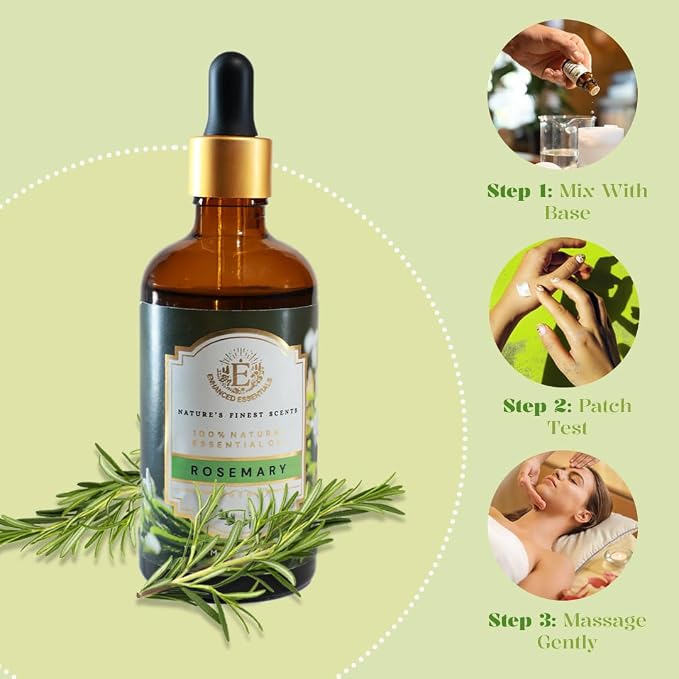 Luxurious Rosemary Essential Oil by Enhanced Essentials|Undiluted & Pure|for - Image 4