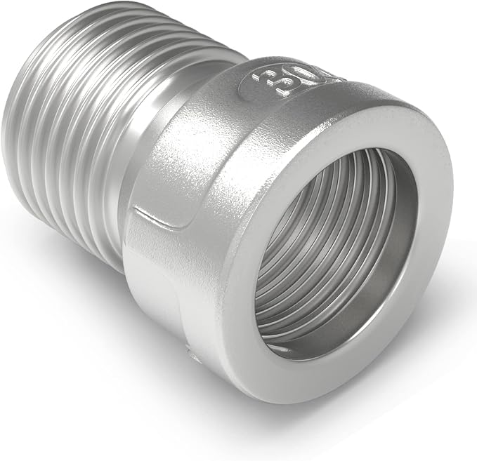 TAISHER 5PCS 304 Stainless Steel Pipe Fitting, 1/2" Male NPTx 3/4" Female NPT - Image 3