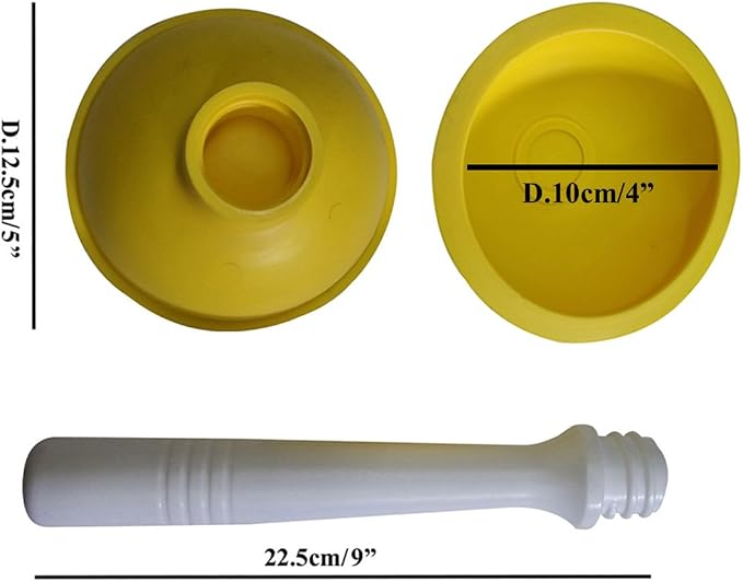 Coralpearl Drain Plunger, Small Hand Force Plumber Helper, Little 4 inch Cup - Image 2
