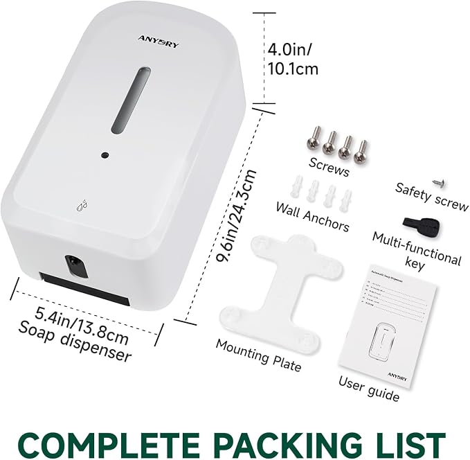 Commercial Automatic Soap Dispenser Large 34oz/1000ml Capacity Wall-Mounted - Image 7