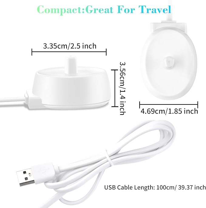 2 Pack Charger Replacement for Oral B Electric Toothbrush IO Series 3 4 5 6 - Image 7