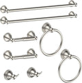 Newfun 8-Pieces Brushed Nickel Bathroom Accessories Set Towel Racks by Newfun