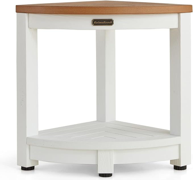 HDPS Corner Shower Stool for Shaving Leg, Waterproof Shower Bench Seat for by KaimuBench