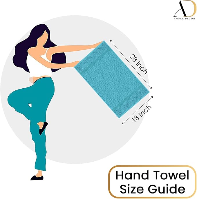 Ample Decor 100% Cotton Hand Towel - Image 5