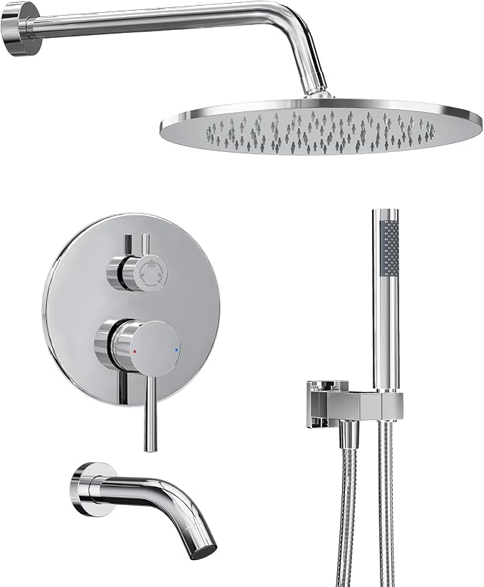 Gabrylly Shower System with Tub Spout, Bathtub Shower Faucets Set with 3-Way by GABRYLLY