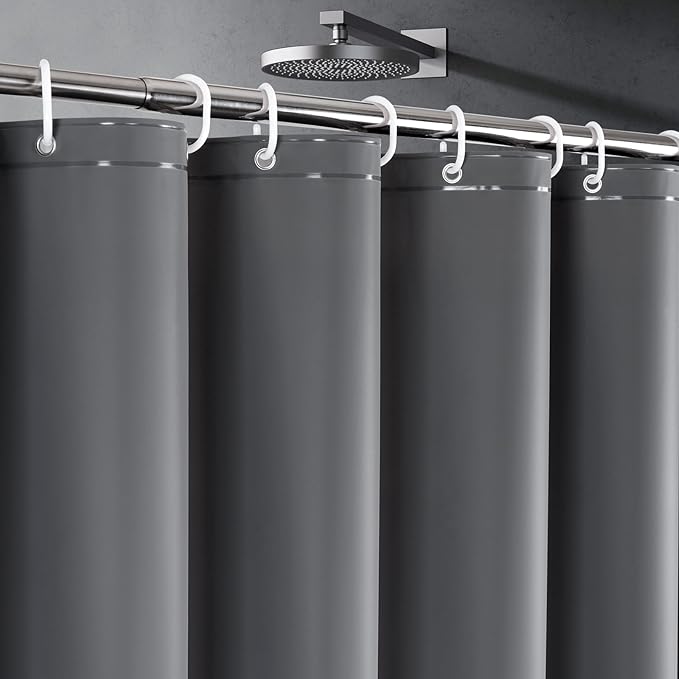 UFRIDAY Dark Grey Stall Shower Curtain Liner Premium PEVA 48 x78 inch, Heavy by UFRIDAY