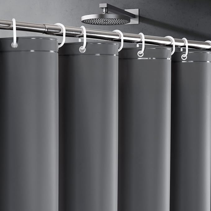 UFRIDAY Dark Grey Stall Shower Curtain Liner Premium PEVA 60 x72 inch, Heavy by UFRIDAY