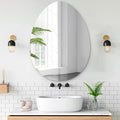 VASUHOME Drop Frameless Bathroom Mirror, 28 x 36 Inch Wall Vanity Mirror by VASUHOME